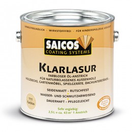 Бесцветная масляная лазурь для древесины  «Saicos Klarlazur»