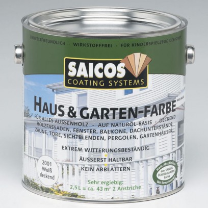 Фасадная краска для дерева для наружных работ «Saicos Haus&Garten-Farbe»