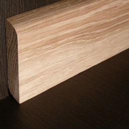 Массивный плинтус из дерева для пола плоский прямой от 63 мм