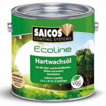 Масло с твердым воском с низким содержанием растворителей Saicos Ecoline Hartwachsol 3600 (Германия) шелковисто-матовое 0.125 л. 