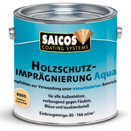 Защитная пропитка на водной основе от гниения, плесени, насекомых Saicos Holzschutz-Impragnierung Aqua (Германия) 9005 Aqua 10л. 