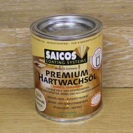 Масло с твёрдым воском Saicos Hartwachsol Premium 3035 (Германия) глянцевое 0.125л 