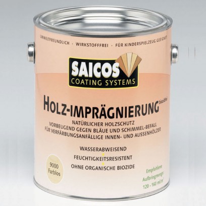 Бесцветная пропитка для древесины для внутренних работ Saicos Holz-Impragnierung (Германия) 9000 без биоцидов 0,75л. 