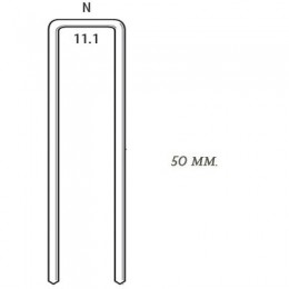 Скоба большого сечения для пневмопистолета SENCO N21BAB (США) длина=50 мм (цинк, упак. 10000 шт.) 