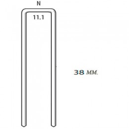 Скоба большого сечения для пневмопистолета SENCO N17BRB (США) длина=38 мм (стандарт, упак. 10000 шт.) 