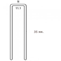 Скоба большого сечения для пневмопистолета SENCO N16BRB (США) длина=35 мм (стандарт, упак. 10000 шт.) 