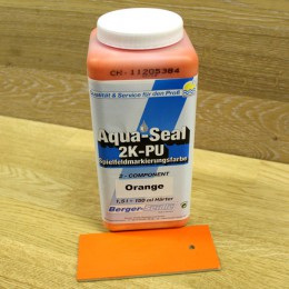 2-х компонентная краска для нанесения разметки Berger Aqua-Seal 2K-PU Spielfeldmarkierungsfarbe (Германия) оранжевая 1,65л. 