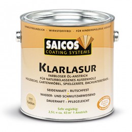 Прозрачная лазурь с водоотталкивающим эффектом Saicos Klarlasur (Германия) 0111 (прозрачная) 2,5л 